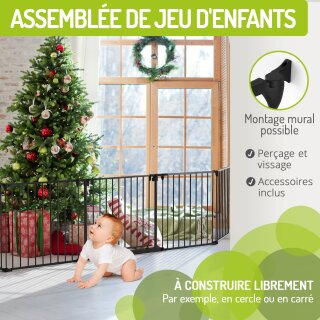 Barrière de sécurité pour cheminée Milo – Taille de 223 à 525 cm  – Protection sûre en métal