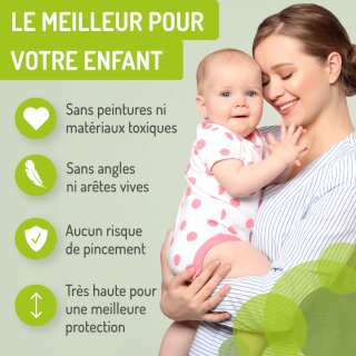 Barrière de sécurité pour cheminée Milo – Taille de 223 à 525 cm  – Protection sûre en métal