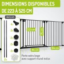 Barrière de sécurité pour cheminée Milo – Taille de 223 à 525 cm  – Protection sûre en métal
