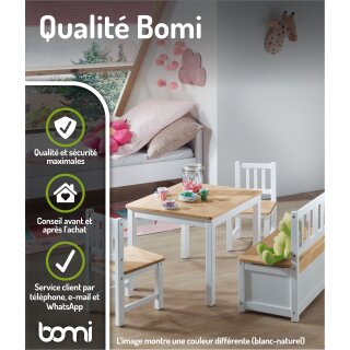 Kindersitzgruppe Anna in Grau/Weiß mit Bank (GT)