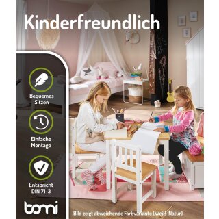 Kindersitzgruppe Anna in Grau/Weiß mit Bank (GT)