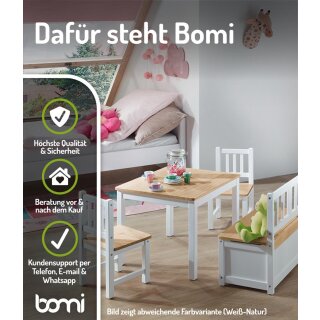 Kindersitzgruppe Anna in Grau/Weiß mit Bank (GT)