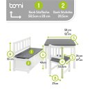 Kindersitzgruppe Anna in Grau/Weiß mit Bank (GT)