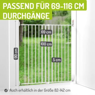 Treppenschutzgitter Maja für den Außenbereich: 69 - 116 cm breit