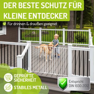 Treppenschutzgitter Maja für den Außenbereich: 69 - 116 cm breit