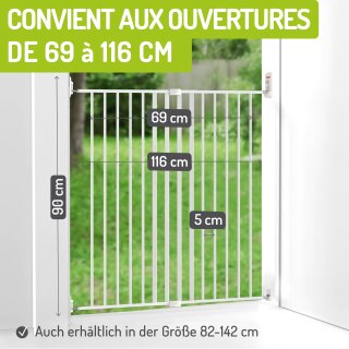 Treppenschutzgitter Maja für den Außenbereich: 69 - 116 cm breit