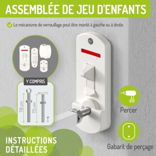 Treppenschutzgitter Maja  für den Außenbereich: 82 - 142 cm breit