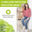 Barrière de sécurité Merle XL – 63 à 251 cm – Auto-Close & fonction Stop 90°