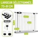 Türschutzgitter Merle | 73 - 81 cm | 90° Feststell-Funktion