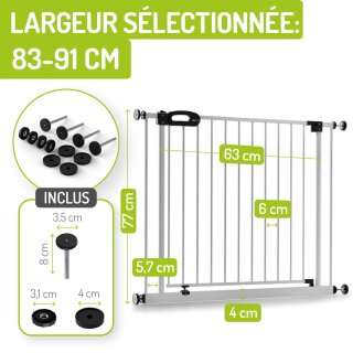 Türschutzgitter Merle | 83 - 91 cm | 90° Feststell-Funktion