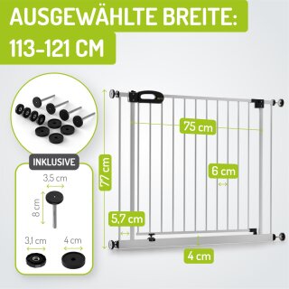 Türschutzgitter Merle | 113 - 121 cm | 90° Feststell-Funktion