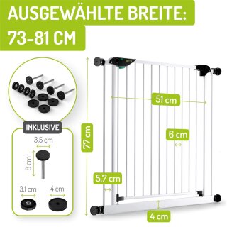 Türschutzgitter Mira | 73 - 81 cm |  90° Feststell-Funktion