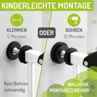 Türschutzgitter Mira | 83 - 91 cm |  90° Feststell-Funktion