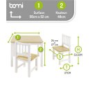 Mobilier Enfant Amy – Table & Chaises en Bois...
