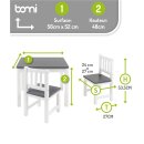 Ensemble Enfant Amy – Table de Jeux avec 2 Chaises...