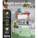 Ensemble Enfant Amy – Table de Jeux avec 2 Chaises Anthracite & Blanc