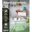 Ensemble de Table pour Enfants Amy – Blanc & Blanc avec 2 Chaises