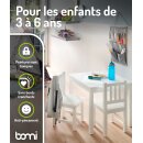 Ensemble de Table pour Enfants Amy – Blanc & Blanc avec 2 Chaises