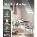 Kindersitzgruppe Amy mit 4 Stühlen in Weiß/Grau (GT)