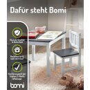 Kindersitzgruppe Amy mit 4 Stühlen in Weiß/Grau (GT)