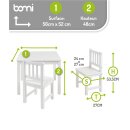 Ensemble Enfant Amy – Table de Jeux et 4 Chaises en...