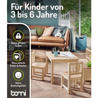 Kindersitzgruppe Anna aus Holz mit Bank (NS)