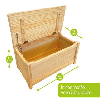 Kinderbank mit Stauraum in Naturbelassen - Ohne Farbe