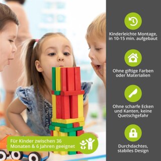 Kindertruhenbank in Grau/Weiß