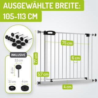 Türgitter Merle XXL | Türbreite: 75 cm | 105 - 113 cm Weiß