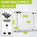 Türgitter Merle XXL | Türbreite: 75 cm | 105 - 113 cm Weiß