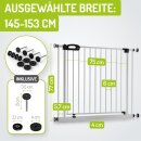 Türgitter Merle XXL | Türbreite: 75 cm | 145 - 153 cm Weiß