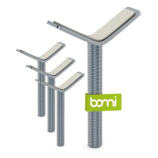 BOMI Y-Adapter M10 für Türschutzgitter | Treppengeländer bis 60 mm | Silber