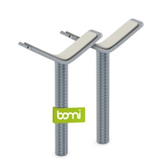 BOMI Y-Adapter M10 für Türschutzgitter | Treppengeländer bis 60 mm | Silber (2 Stück)