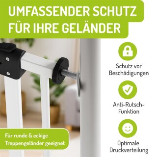 BOMI Y-Adapter M10 für Türschutzgitter | Treppengeländer bis 60 mm | Silber (2 Stück)