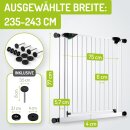 Türgitter Mira XXL | 75 cm Türbreite | 235 - 243 cm Weiß