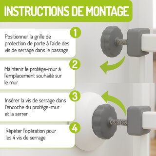 Coussinets de protection murale antidérapants – Pads pour barrières de sécurité & rampes