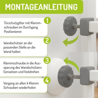 Coussinets de protection murale antidérapants – Pads pour barrières de sécurité & rampes