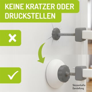 BOMI Wandschutz für Kinderschutzgitter | Elefantenfüße ohne Bohren | 4 Stück
