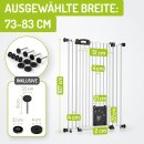 BOMI Merle Kinderschutzgitter mit Katzenklappe 73–161 cm – Extrahoch 107 cm