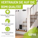 BOMI Merle Kinderschutzgitter mit Katzenklappe 73–161 cm – Extrahoch 107 cm