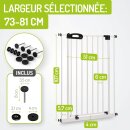 Barrière de sécurité Merle Extra Haute 107 cm – 73 à 161 cm – Auto-Close & fonction Stop 90°