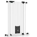 BOMI Mira Kinderschutzgitter mit Katzenklappe 73–161 cm – Extrahoch 107 cm für Kinder & Haustiere