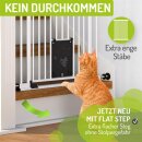 BOMI Mira Kinderschutzgitter mit Katzenklappe 73–161 cm – Extrahoch 107 cm für Kinder & Haustiere