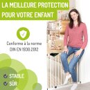 Türschutzgitter Mira 73-161 cm | Extra hoch 107 cm | 90° Feststell-Funktion