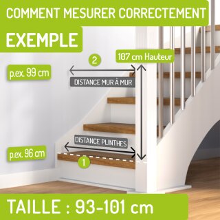 Türschutzgitter Mira 73-81 cm | Extra hoch 107 cm | 90° Feststell-Funktion