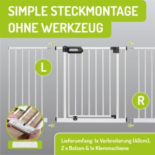 40 cm Verbreiterung | Farbe: Weiß