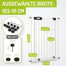 Türschutzgitter Merle 103-111 cm | Extra hoch 107 cm | 90° Feststell-Funktion