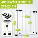 Türschutzgitter Mira | 243 - 251 cm |  90° Feststell-Funktion