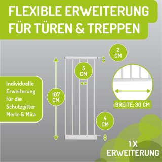 Extrahoch: 30 cm Verbreiterung | Farbe: Weiß