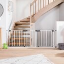 Türschutzgitter mit 2 Durchgängen 178-185 cm | Wahlweise zum Klemmen oder Bohren | Öffnet immer in Laufrichtung